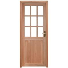 Porta de Madeira 213x84cm sem Vidro com Batente 9,4cm EWK P21 M30 Rondosul Madeira marroml sem pintura