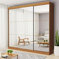 Guarda-roupa Casal 3 Portas de Correr e 9 Espelhos Isabela Carvalho