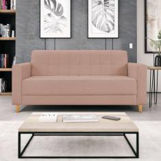 Sofá 2 Lugares 180cm Suede Dallas Maranata Estofados Rose