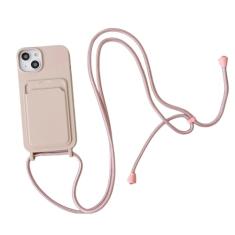 Capa de telefone com alça crossbody para iPhone 15 14 13 12 11 Pro Max SE X XR XS Max 7 8 Plus Capa de silicone líquido, PK, para iPhone X XS