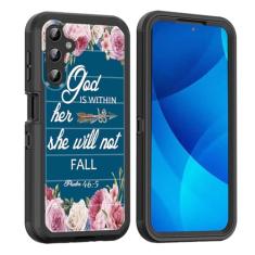 smauncucn Capa para Galaxy A15 5G, proteção contra quedas de corpo inteiro à prova de choque à prova de poeira resistente 3 camadas militar resistente durável capa para Samsung Galaxy A15 5G 6,5