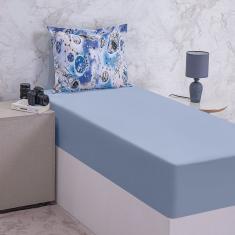 Jogo de lençol Solteiro 2 Peças Malha 100% Algodão Bella Enxovais Yuri - Espaço