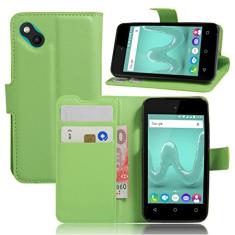 WIKO B-Kool, capa carteira flip de couro PU premium com compartimento para cartão, suporte e fecho magnético [capa interna à prova de choque de TPU] Compatível com WIKO B-Kool