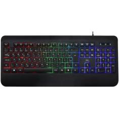 Teclado Mtek KB-7701LR com Cabo - Preto RGB (Portugues)
