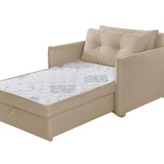 Sofá Cama Montreal Solteiro 95cm X 90cm Bege