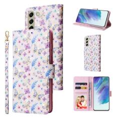 UEEBAI Capa carteira para Samsung Galaxy S22 5G, capa de telefone de couro PU com suporte e bloqueio de RFID, capa flip com compartimentos para cartões, alça de pulso, padrão gravado, fecho magnético,