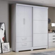 Guarda Roupa 3 Portas e 2 Gavetas C533 Kappesberg - Branco, Branco