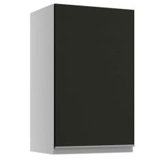 Armário Aéreo Madesa Glamy 40 cm 1 Porta - Branco/Preto