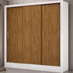 Guarda-roupa Dubai Sem Espelho Branco/freijó Carioca Móveis Branco Com Freijó