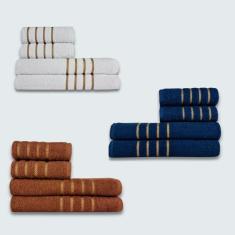 Jogo De Toalhas 12 Pe?as Cole??o Montreal 100% Algod?o Br+az+mr