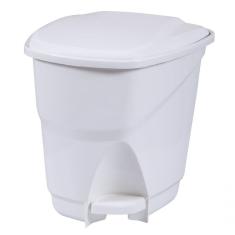 Lixeira Ecológica Com Pedal Branca 16l