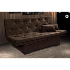 Sofá Cama Baú 3 Lugares Multiuso Em Suede - Essencial Estofados