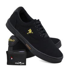 Kit Tênis Masculino Polo Joy Lona Amarração + Carteira-Masculino