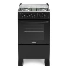 Fogão 4 Bocas de Piso a Gás Itatiaia Star New Preto com Mesa Convencional e Acendimento Automático Bivolt