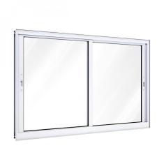 Janela de Aluminio de Correr Lateral 2 Folhas Móveis 100x120 Lucasa Branco