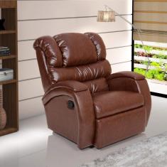 Poltrona Reclinável com Giro e Balanço Imperial Império Estofados  Pinhão