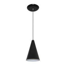 Luminária Pendente em alumínio resistente Modelo Cone 15cm x 23cm (Preto)