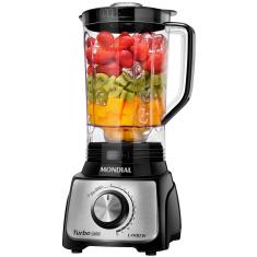Liquidificador Mondial Turbo L-1100 3L 1100W 12 Velocidades Preto/Inox