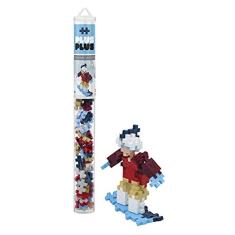 PLUS PLUS - Mini Maker Tube - Snowboarder - 70 Peças, Haste de Construção / Brinquedo a Vapor, Mini Blocos de Quebra-Cabeça Interligados para Crianças