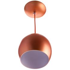 Lustre Pendente Bola Pequena De Alum nio 15cm Bronze