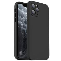 Vooii Capa compatível com iPhone 11 Pro, silicone líquido atualizado com [bordas planas] [proteção da câmera] [forro de microfibra macio antiarranhões] capa de celular para iPhone 11 Pro de 5,8