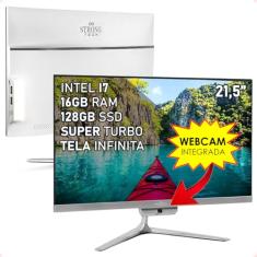 Computador All In One Intel Core i7 21,5" Full HD 16GB SSD 128GB 4 Núcleos Super Turbo Hdmi Strong Tech