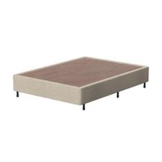 Base Box Casal Probel Guarda Costas Vitality Revestida em Tecido Suede 26x188x138cm - Marfim