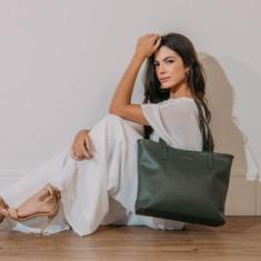 Bolsa Shopper Com Alça De Ombro Espaçosa Com Duas Repartições Com Zíper - Viaronze-Feminino