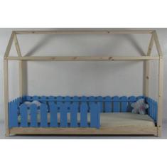 Cama Montessoriana Solteirão Casinha Colorida Madeira Maciça Pinus - P