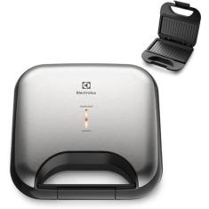 Sanduicheira Electrolux Efficient Inox Antiaderente 220V, Preto e Inox