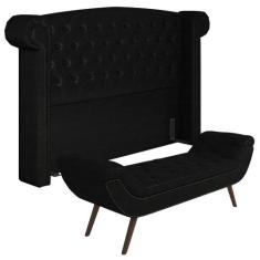 Cabeceira Cama Box Casal 140cm Provença e Recamier Veneto P02 Sintétic