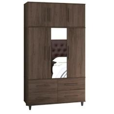 Roupeiro Armário Triplex três partes Guarda Roupas London casal 6 port