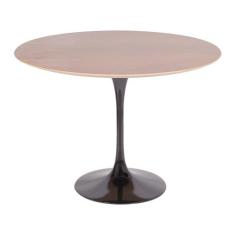 Mesa Saarinen Redonda Imbuia 90cm - Base Preta - mgsaarinen
