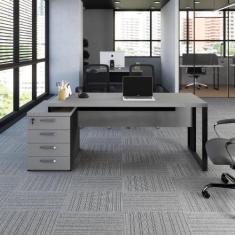 Mesa Diretor Escritório 150cm a 172cm 4 Gavetas Pé Metal F5 - F5 Offic