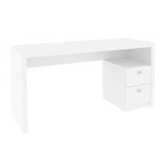 Mesa para Escritório 135,8cm com 2 gavetas ME4130 Branco Tecnomobili