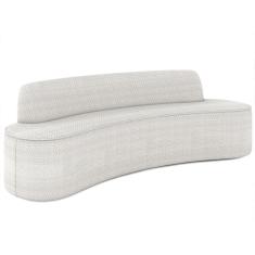 Sofá 3 Lugares Para Sala De Estar Living 180cm Koane D06 Bouclê Off White - Mpozenato