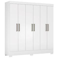 Guarda Roupa Casal 180cm 6 Portas Vanci D02 Branco - Mpozenato