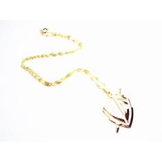 Colar Cordão Gargantilha Escudo Fé Folheado 18k
