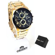 Relógio Orient Masculino Dourado Cronógrafo MGSSC004 G1KX