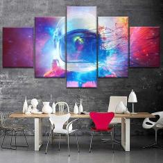 Quadro Decorativos Astronalta com 5 peças 130x65
