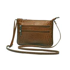 Bolsa Couro Legítimo Transversal Feminina Pequena Madamix