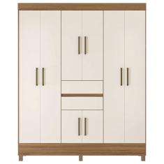 Guarda Roupa Casal 08 Portas 82060 Amendola Off White Demobile