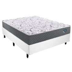 Cama Box Branco com Colchão Casal Ecoflex Adapto - 138x188