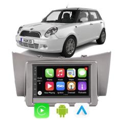 Kit Multimidia Android Auto Carplay Lifan 320 2010 2011 2012 7" Voz Go