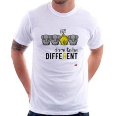 Camiseta Dare to be different - Foca na Moda, Branco, G