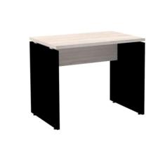 Mesa de Escritório Pé Painel Pe25 em Mdp 134 x 60 cm Cor Nogueira Casablanca e Base Branca