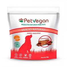 Petisco Snack PetVegan Saúde Digestiva Para Cães Sabor Cranberry 150g