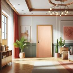 Porta de Madeira Maciça 210x110cm Lisa 00 JB Portas Ipê