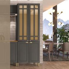 Paneleiro Duplo 4 Portas com Vidro Reflecta Paris - Indekes