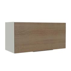 Armário Aéreo de Cozinha Madesa Stella 70 cm 1 Porta Basculante - Branco/Rustic